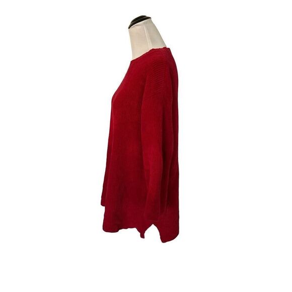 Eileen Fisher Red Pullover Sweater Flare Sleeve Womens plus Size 1X - Picture 3 of 9